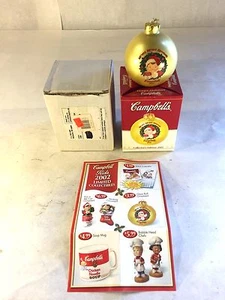 2002 Collectors Edition Campbells Soup Kids Glass Christmas Ornament IOB - Picture 1 of 7