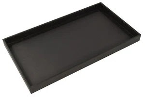Black Plastic Textured Ring Display Show Tray & Black Velvet Pad for 144 Rings - Picture 1 of 3