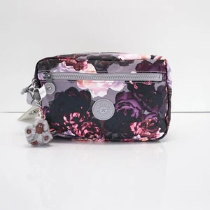 Kipling Amalfi Toiletry Bag Cosmetic Case AC8278 Polyester Kissing Floral NWT 64 - Picture 1 of 10