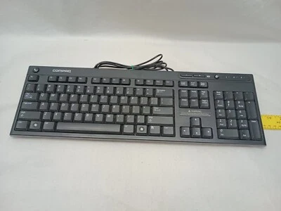 Compaq Corded Keyboard Model # 5137 Part 5189-0403 REV 2.6 Black  - Image 1 of 4