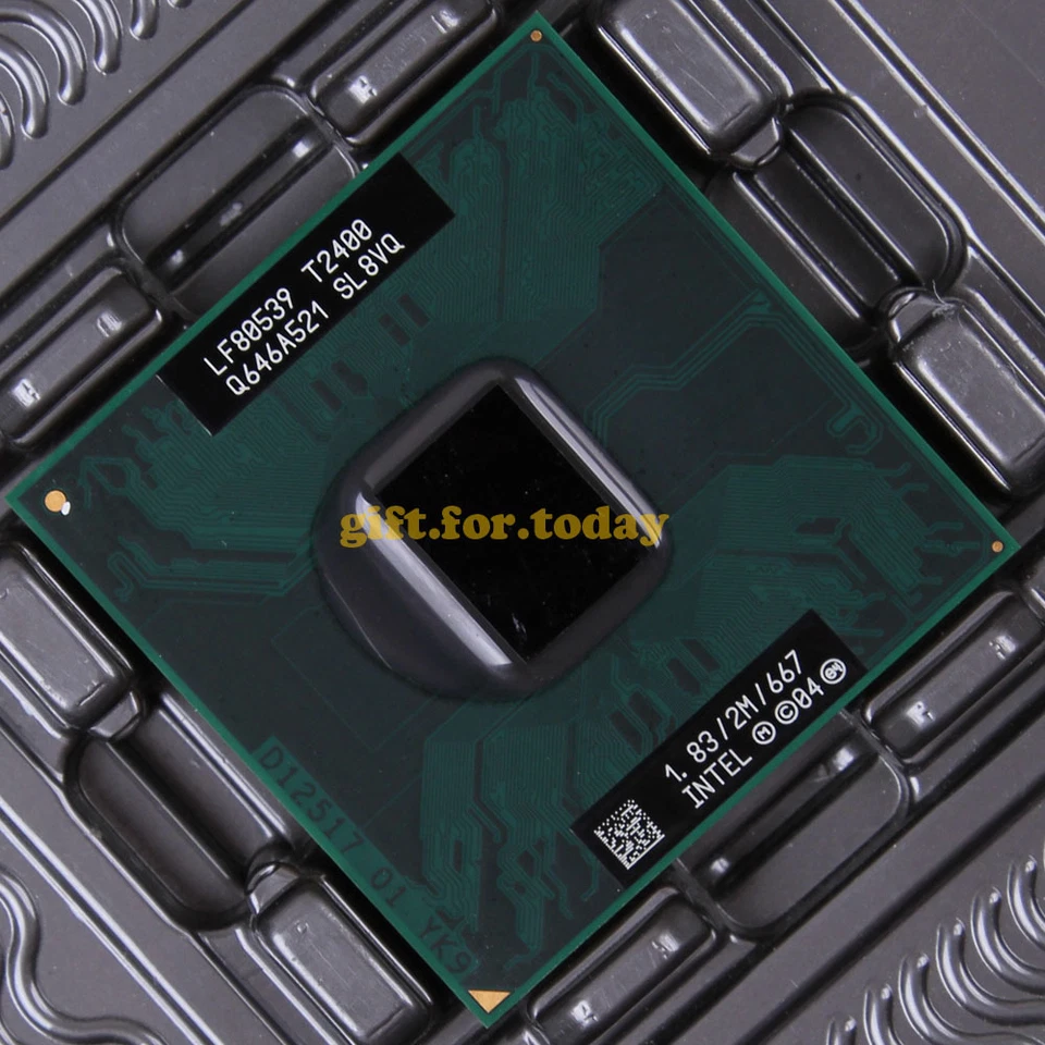 Original Intel Core Duo T2400 1.83 GHz Dual-Core (LF80539GF0342M) Processor CPU - Image 1 of 1