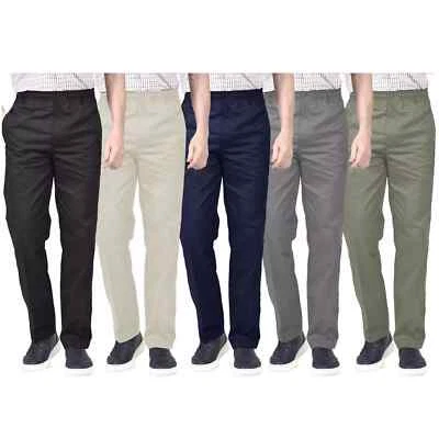 STYLO ONLINE MENS RUGBY TROUSERS FULL ELASTICATED WAIST CASUAL SMART POCKET PANTS KING SIZE