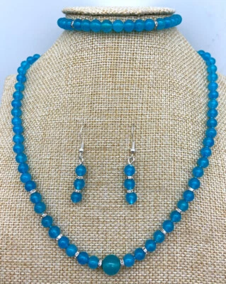 Nuevo Collar Pulsera Pendientes 6mm Natural Multicolor Gemas Redondas Frijoles Ste AAA Foto 1 de 4