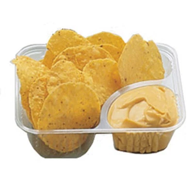 DAILY CHEF 25 Nacho Cheese Tray Clear 2 Compartment