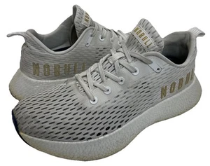 NOBULL Runner Plus Mens 9 Womens 10.5 White Gray Running Shoes Trainers - Picture 1 of 8
