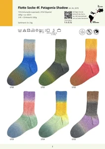 ¡VENTA! Rellana Flotte Patagonia Shadow 4x lana de calcetín 100 g lana de punto - Imagen 1 de 5