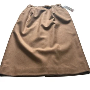 Pendelton 100 % reine Schurwolle Midirock Damen braun Plissee NEU Größe 8 - Bild 1 von 9