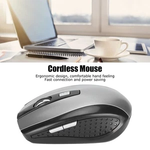 Gray Wireless Mouse 2.4G Ergonomic Mini Optical Computer Accessories For No SG - Picture 1 of 22