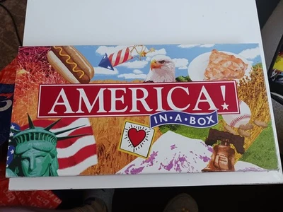 Vintage America In A Box Monopoly Style Board Game by Late For The Sky Complete - Image 1 of 4