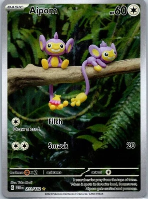 Aipom - Illustration Rare SV04: Paradox Rift 211/182 NM - Image 1 of 2