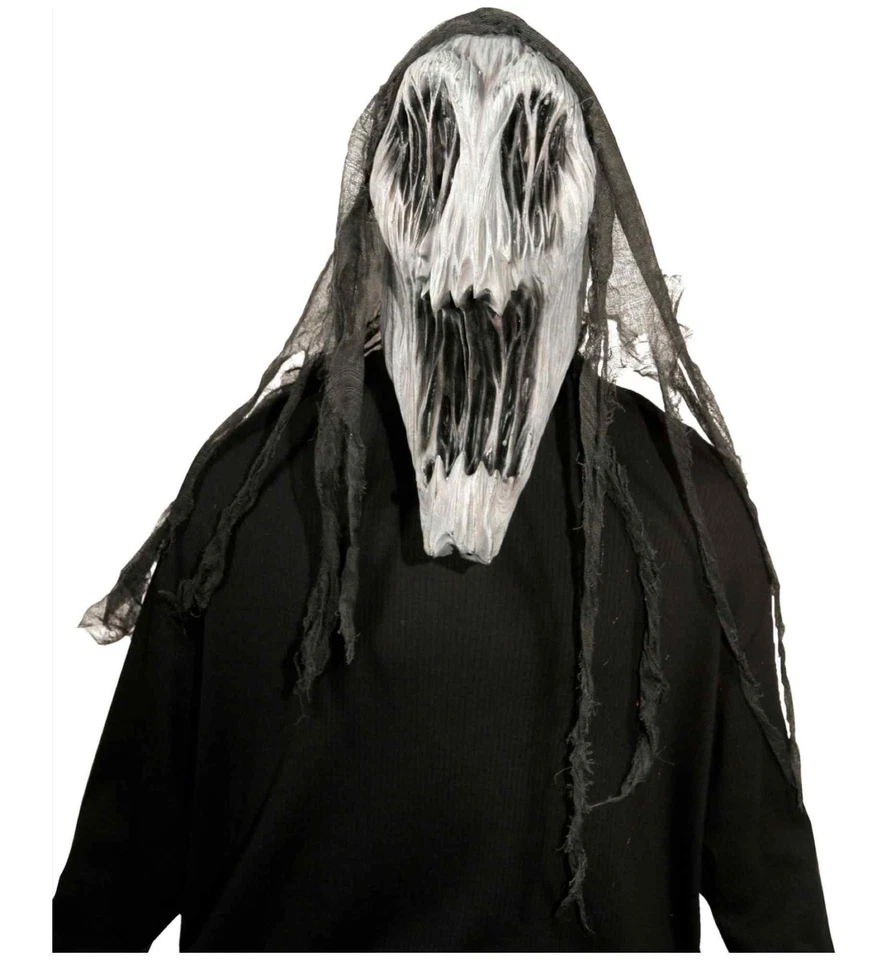 Gaping Wraith Horror Ghost Spirit Halloween Mens Costume Overhead Latex Mask - Image 1 of 1