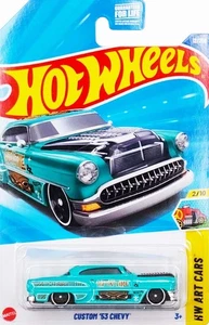 HOT WHEELS 1953 BLUE CUSTOM CHEVY 2/10 ART CARS FACTORY SEALED 12/250 NEW 2025 - Picture 1 of 2