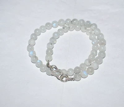 Collana In Argento Sterling 925 Con Pietra Preziosa In Luna Blu Arcobaleno 34" - Immagine 1 di 4