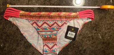 Guante corporal coqueto surf jinete parte inferior de bikini estampado azteca talla grande se ajusta como 8-10 Foto 1 de 4