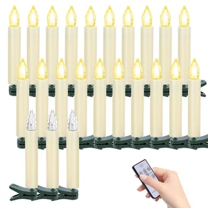 20 PIEZAS Luces de Velas de Árbol de Navidad Parpadeantes, Clip en Velas para Navidad... - Imagen 1 de 6
