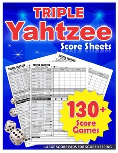 Triple Yahtzee Score Sheets: Triple Yahtzee Score Pads with 130+ Pages, Triple Y - Bild 1 von 2