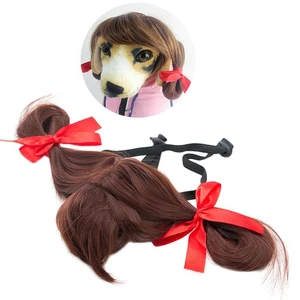  für Halloween Party Hundehaar Kostüm kleine lustige Perücken süßes Zubehör - Bild 1 von 11