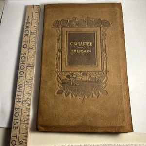 Antikes Buch "Charakter" Ralph Waldo Emerson 1844 NY HM Caldwell Co Verlag - Bild 1 von 3
