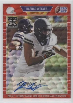 2021 Leaf Pro Set Metal 1989 Red Wave /75 Rashad Weaver #PA-RW1 Rookie Auto RC - Image 1 of 2