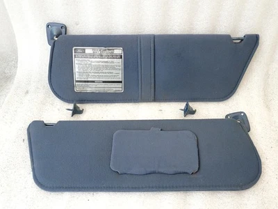 Par de parasoles de tela azul brillante 87-91 F150 F250 F350 Bronco OEM Foto 1 de 4