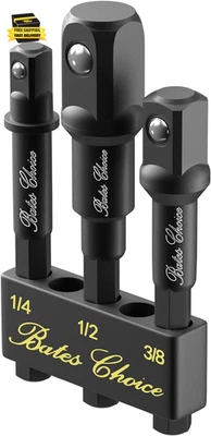 Bates Impact Socket Adapter Set, 3 PCS, 1/4", 3/8" and 1/2", with Holder ⭐️⭐️⭐️⭐ - Image 1 of 4