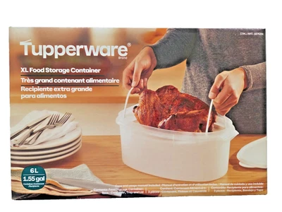 NUEVO Contenedor de almacenamiento de alimentos Tupperware XL de 1,55 galones/6 litros de capacidad Foto 1 de 4