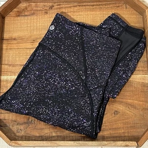 Lululemon Crop Leggings Salpicaduras Galaxy Púrpura Talla 10 - Imagen 1 de 6