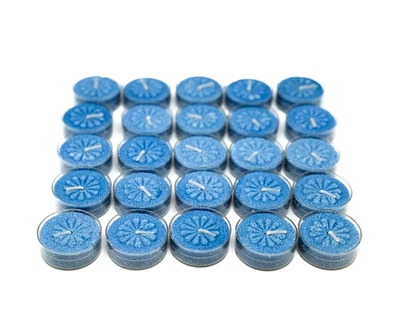 Luces de té azul perfumadas de lino velas a granel, paquete de 25 - ENVÍO GRATUITO Foto 1 de 4
