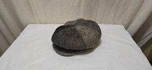 Harris Tweed Vintage herringbone  Flat Cap size 57cm FERNDALE  baker boy design - Picture 1 of 15