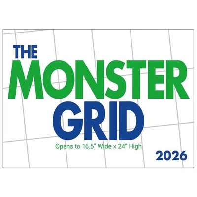 Calendarios de carrusel, calendario de pared Monster Grid 2026, 12,01"" X 16,54', 16 montes Foto 1 de 4