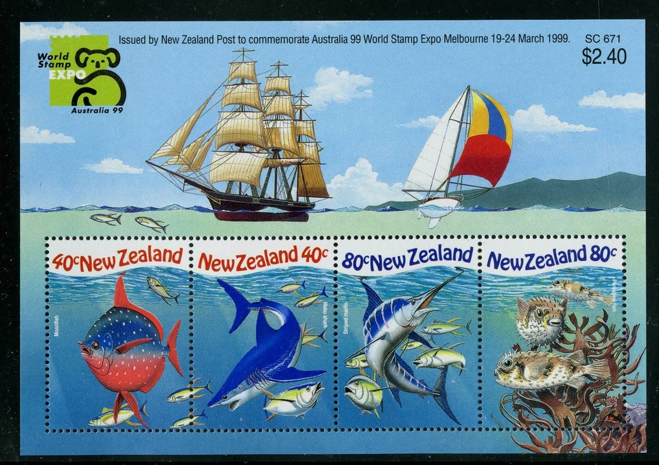 New Zealand   1998   Scott # 1544a  Mint Never Hinged Souvenir Sheet - Image 1 of 1