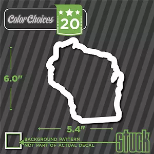 Wisconsin State Outline - vinyl decal sticker die cut bumper oval euro WI track - Bild 1 von 1