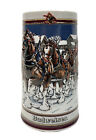 BUDWEISER CLYDESDALE 1989 Christmas Holiday Stein by Ceramarte Brazil 01854228