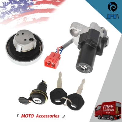Interruptor de encendido tapa de combustible llaves de bloqueo de asiento para Yamaha V-STAR 650 1100 1999-2016 Foto 1 de 4