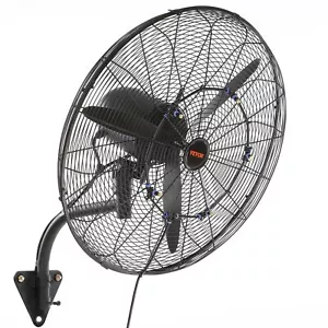 Wall-Mount Misting Fan 24 In 3-speed Oscillating Industrial Wall Fan 7000 CFM - Picture 1 of 7