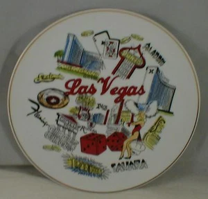 Las Vegas Casinos Plate Vintage Made In Japan Sahara Flamingo  - Picture 1 of 3