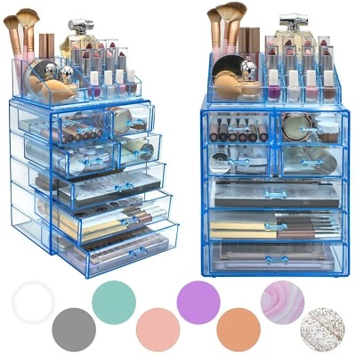 Caja de almacenamiento organizadora de maquillaje acrílico con 7 cajones transparentes para joyería y cosméticos Foto 1 de 4