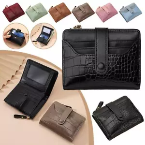 Monedero corto pequeño monedero monedero PU plegable para mujer AUN - Imagen 1 de 31