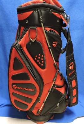 Carro de golf TaylorMade Lancer rojo/negro 14 vías 10 bolsillos bolsa Foto 1 de 4