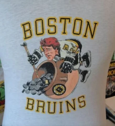 Vintage 80's Boston Bruins NHL Hockey Caricature Graphic Shirt Men Women KV9055 Cover