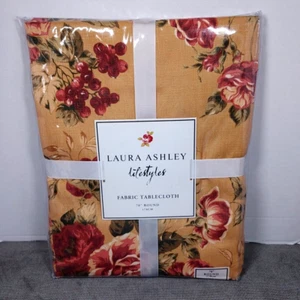 Laura Ashley Lifestyles Fabric Tablecloth 70" Round Eve's Garden - Picture 1 of 6