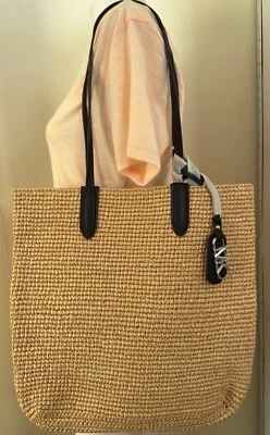 Bolso de Mano Michael Kors Eliza Grande Tejido Natural Paja con Bolsa Foto 1 de 4