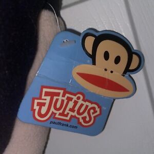 Paul Frank Julius the Monkey Pillow Plush Monkey Head 15 x 17" NWT