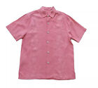 Tommy Bahama Hawaiian 100% Silk Short Sleeve Camp Shirt Mens Size Xl/ Xxl Pink