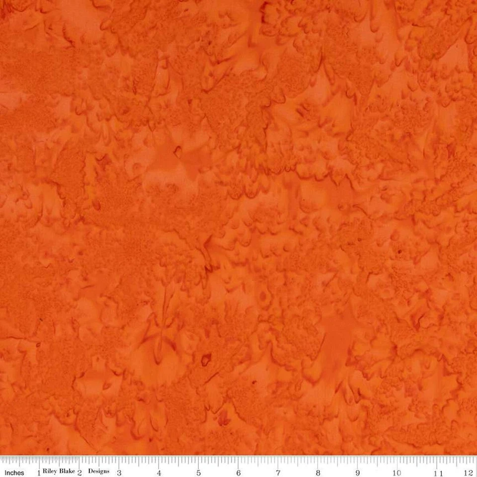 RBD ~ 100% Cotton Batik ~ Expressions-Hand Dyes ~ BTHH133-Mandarin ~ per 1/2 yd - Image 1 of 1