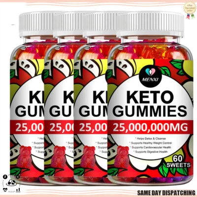 Keto Slimming Gummies 25,000,000mg Apple Cider Vinegar ACV Weight Loss 60 Gummy - Image 1 of 4