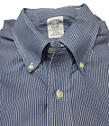 Brooks Brothers Blue/White Stripes Long Sleeve Button-Down  Dress Shirt Large L