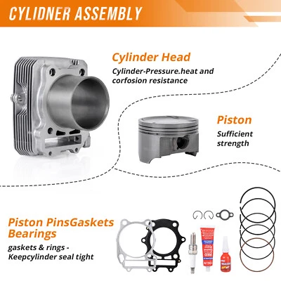 气缸活塞垫片顶端套件适用于铃木艾格400 2002 - 2007 King Quad 400 — 第 1/4 张图片