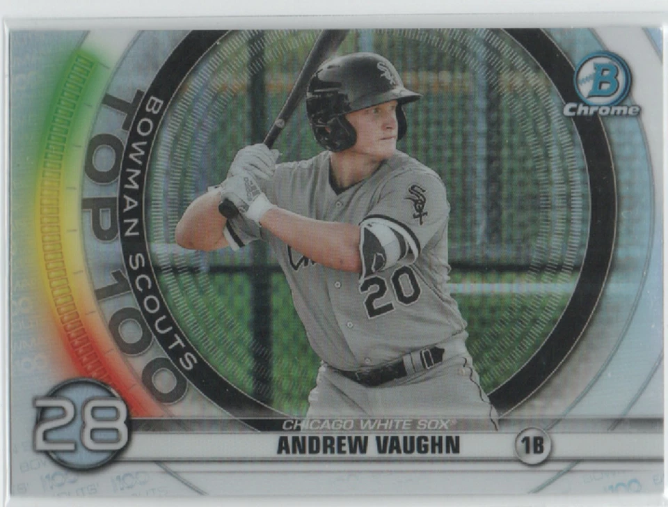 2020 Bowman Chrome BOWMAN SCOUTS TOP 100 #28 Andrew Vaughn WHITE SOX Insert 88 - Image 1 of 1