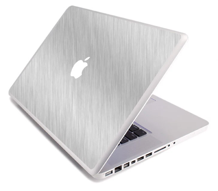 BRUSHED ALUMINUM Vinyl Lid Skin Decal fits Apple MacBook Pro 15 A1268 Laptop - Image 1 of 1